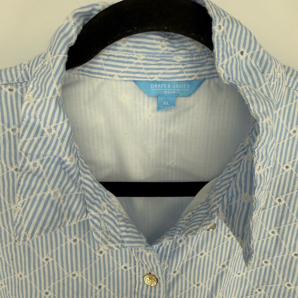 Draper James Sky Blue Shirt Dress - Picture 4 of 5